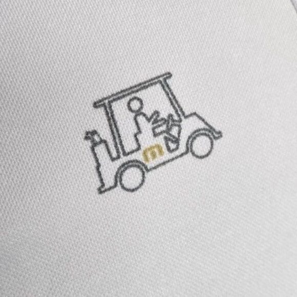 TravisMathew x Truly Men's White Golf Polo M – Limited Edition Promotional Shirt - Picture 9 of 13